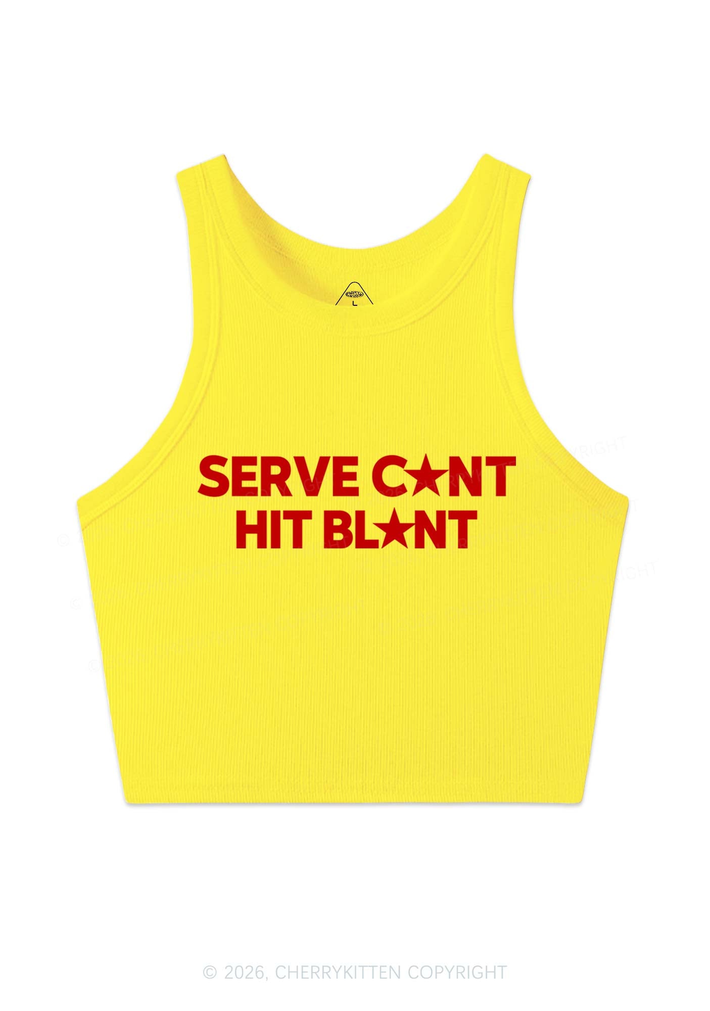 Serve Cxxt Hit Blunt Y2K Crop Tank Top Cherrykitten