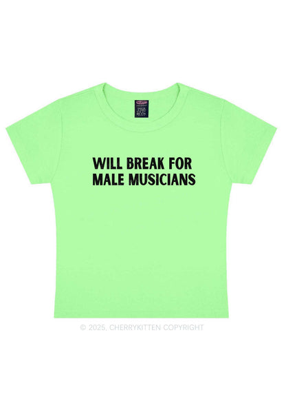 Break For Male Musicians Y2K Baby Tee Cherrykitten
