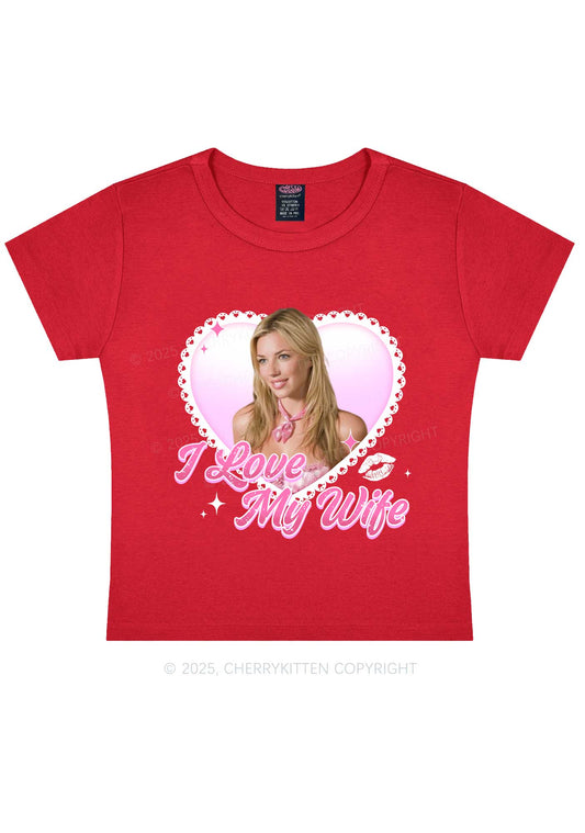 Custom I Love My Wife Y2K Baby Tee Cherrykitten