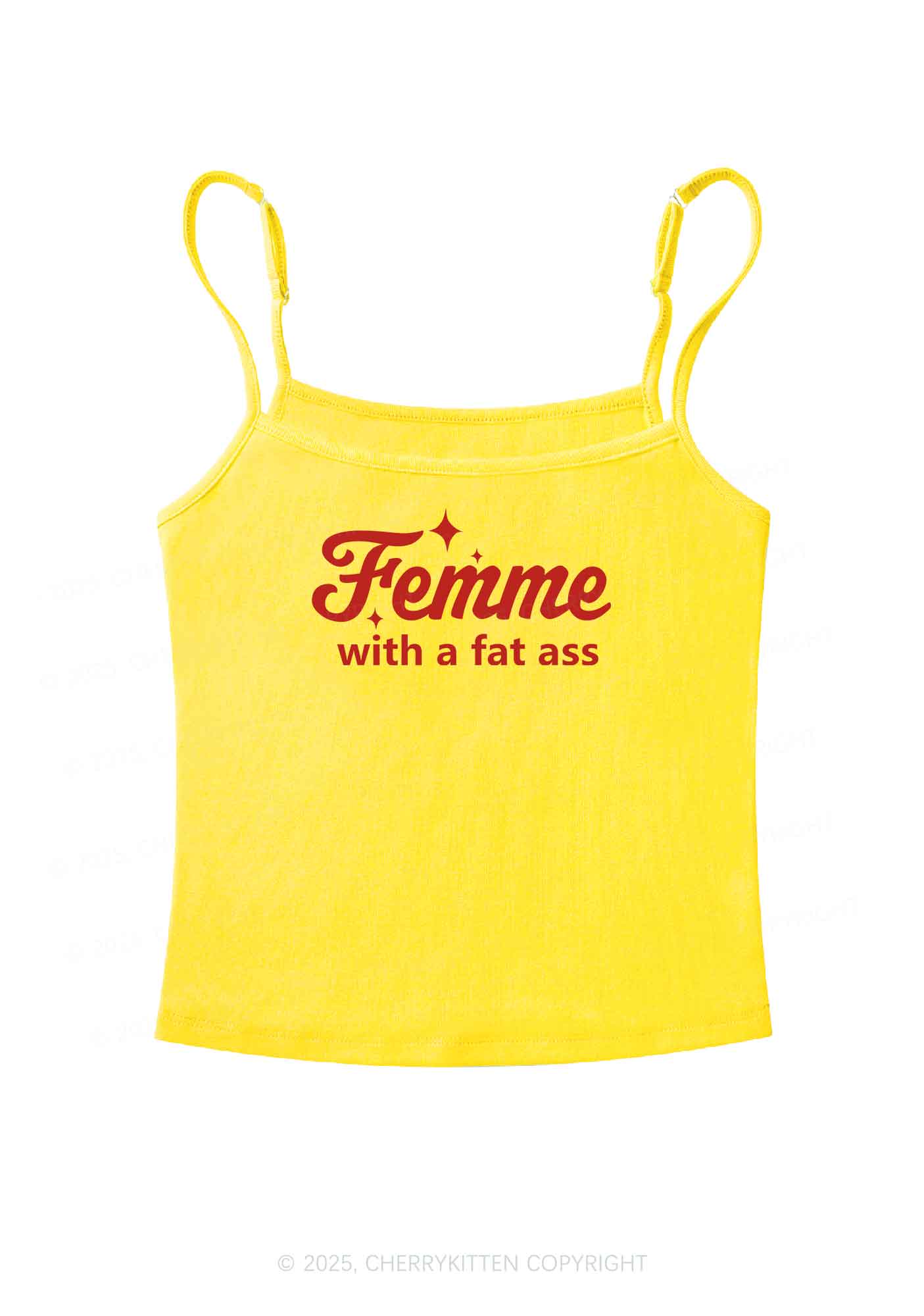 Femme With Fat Axx Pride Y2K Spaghetti Strap Cami Cherrykitten