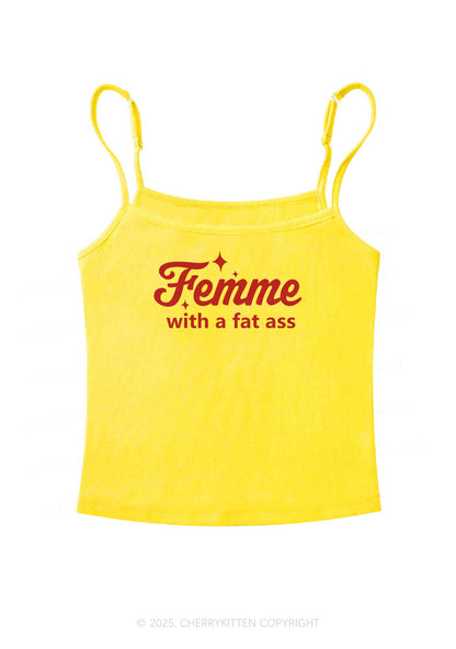 Femme With Fat Axx Pride Y2K Spaghetti Strap Cami Cherrykitten