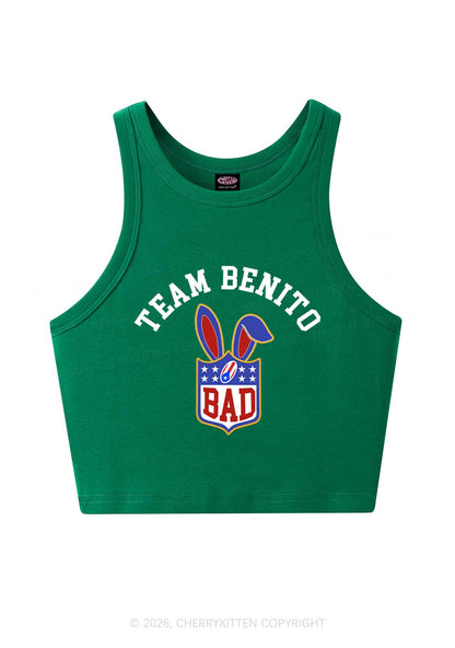 Pink Football Bunny Y2K Crop Tank Top Cherrykitten