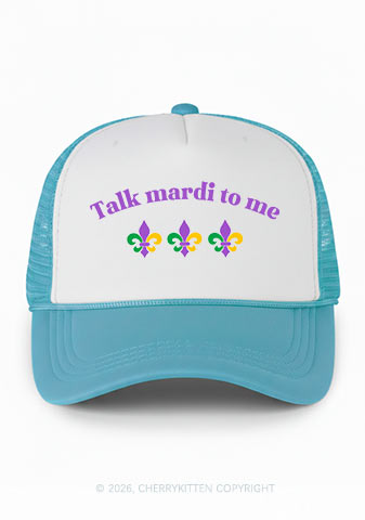 Talk Mardi To Me Y2K Colorblock Trucker Hat Cherrykitten