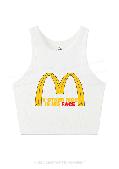 Ride His Face Y2K Crop Tank Top Cherrykitten
