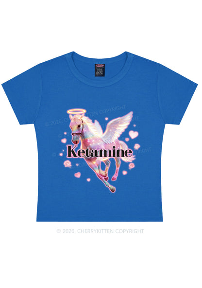 Angel K Horse Valentine's Day Y2K Baby Tee Cherrykitten