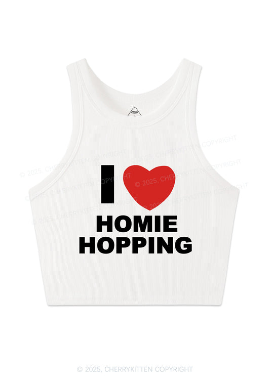 I Love Homie Hopping Y2K Crop Tank Top Cherrykitten