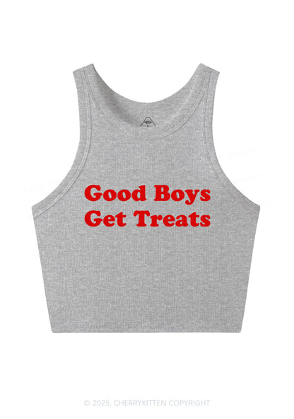 Good Boys Get Treats Y2K Crop Tank Top Cherrykitten