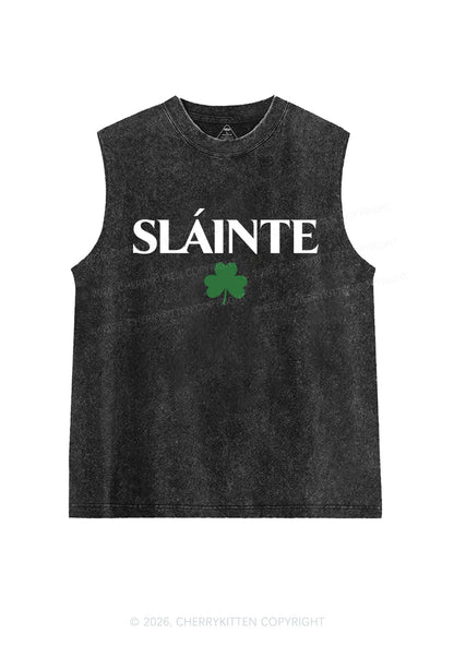 Slainte St Patricks Y2K Washed Tank Cherrykitten