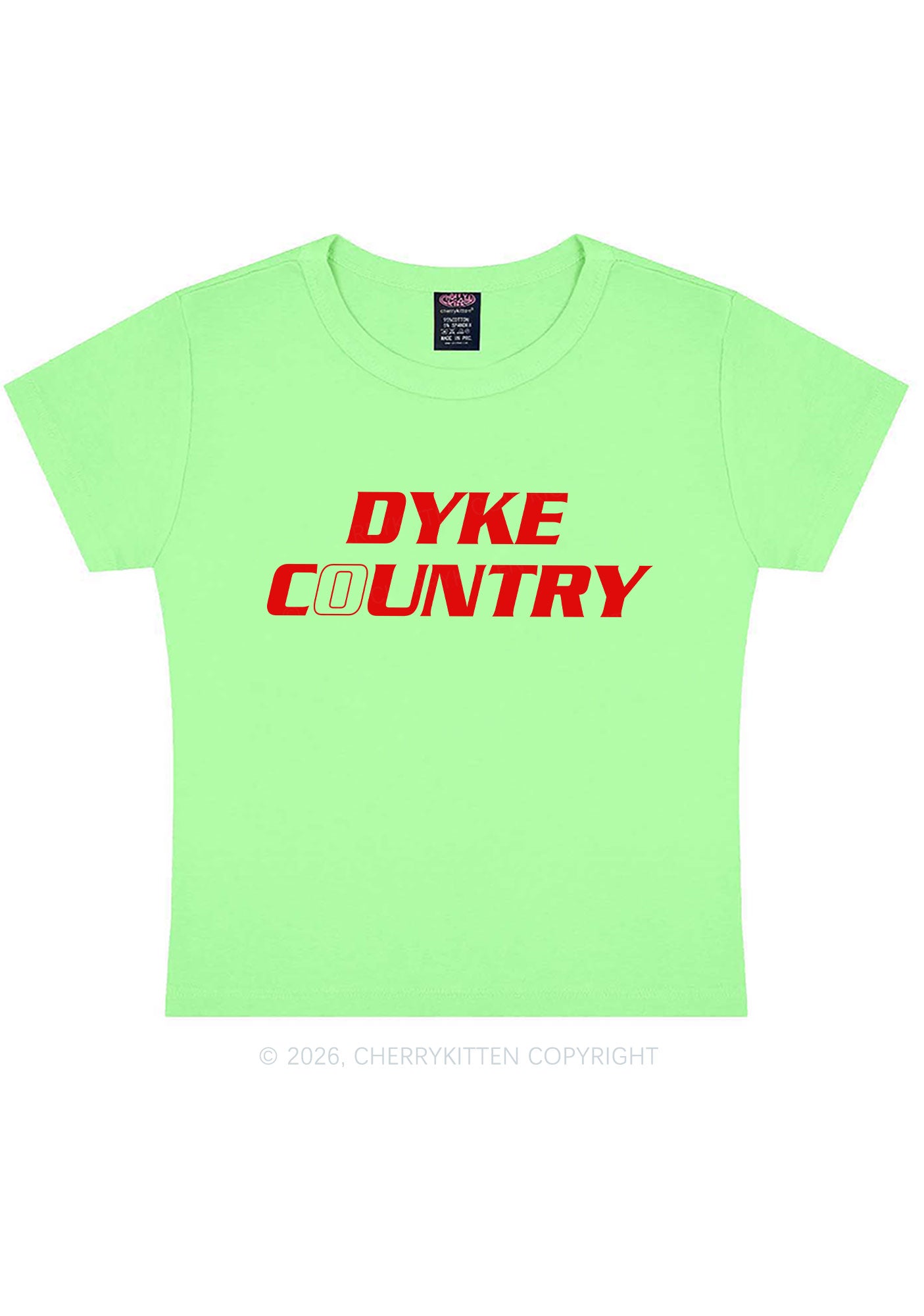 Dyke Country Pride Y2K Baby Tee Cherrykitten