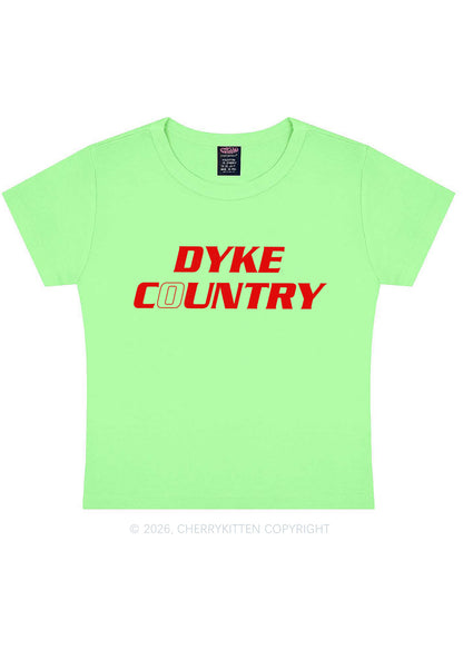 Dyke Country Pride Y2K Baby Tee Cherrykitten