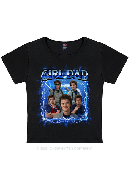Girl Dad Y2K Baby Tee Cherrykitten