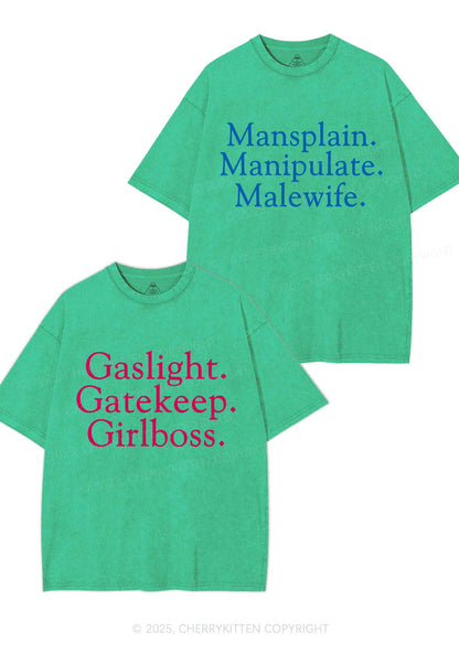 Girlboss Malewife Valentine's Day Y2K Valentine's Day Washed Tee Cherrykitten