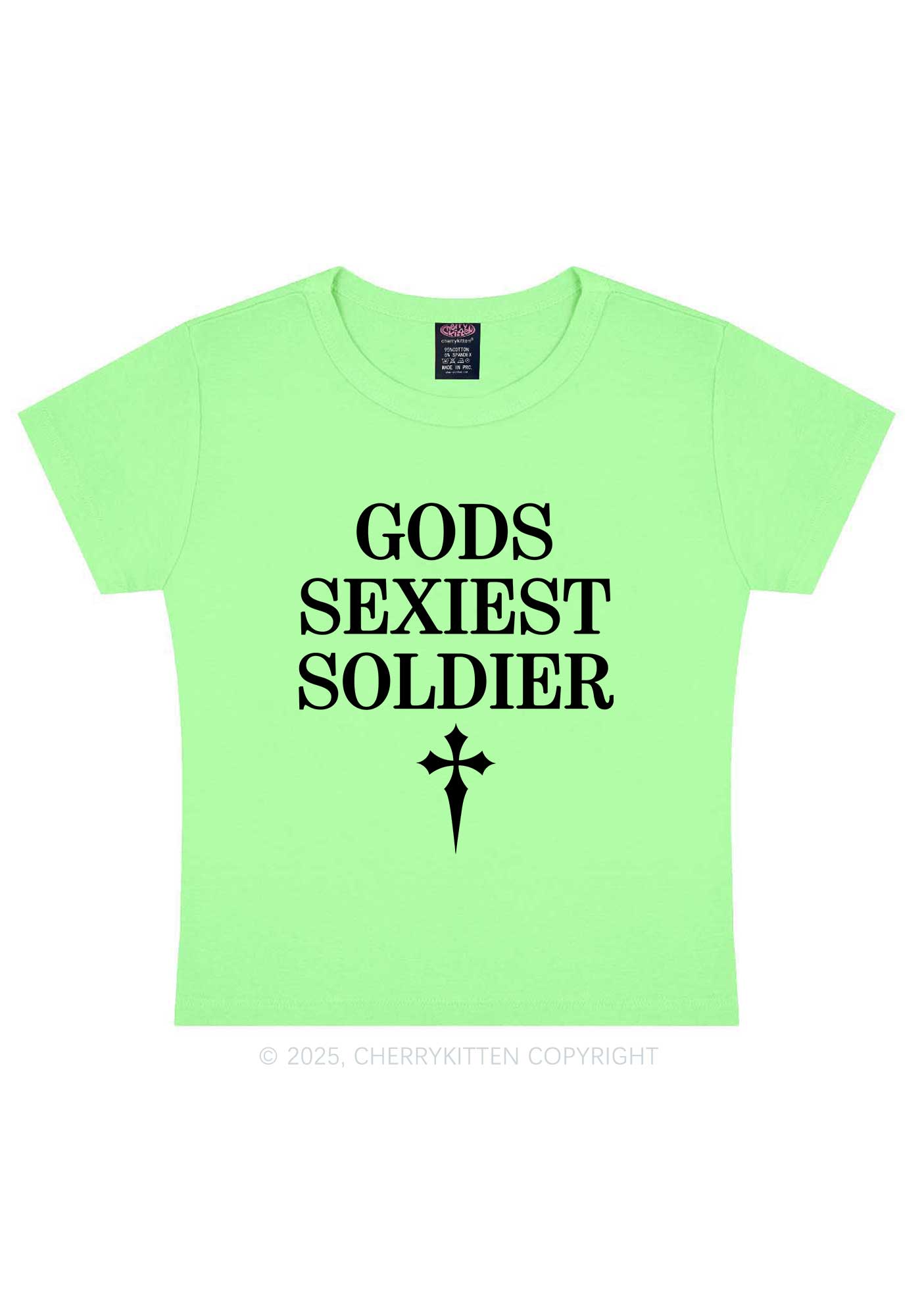 Gods Soldier Y2K Baby Tee Cherrykitten