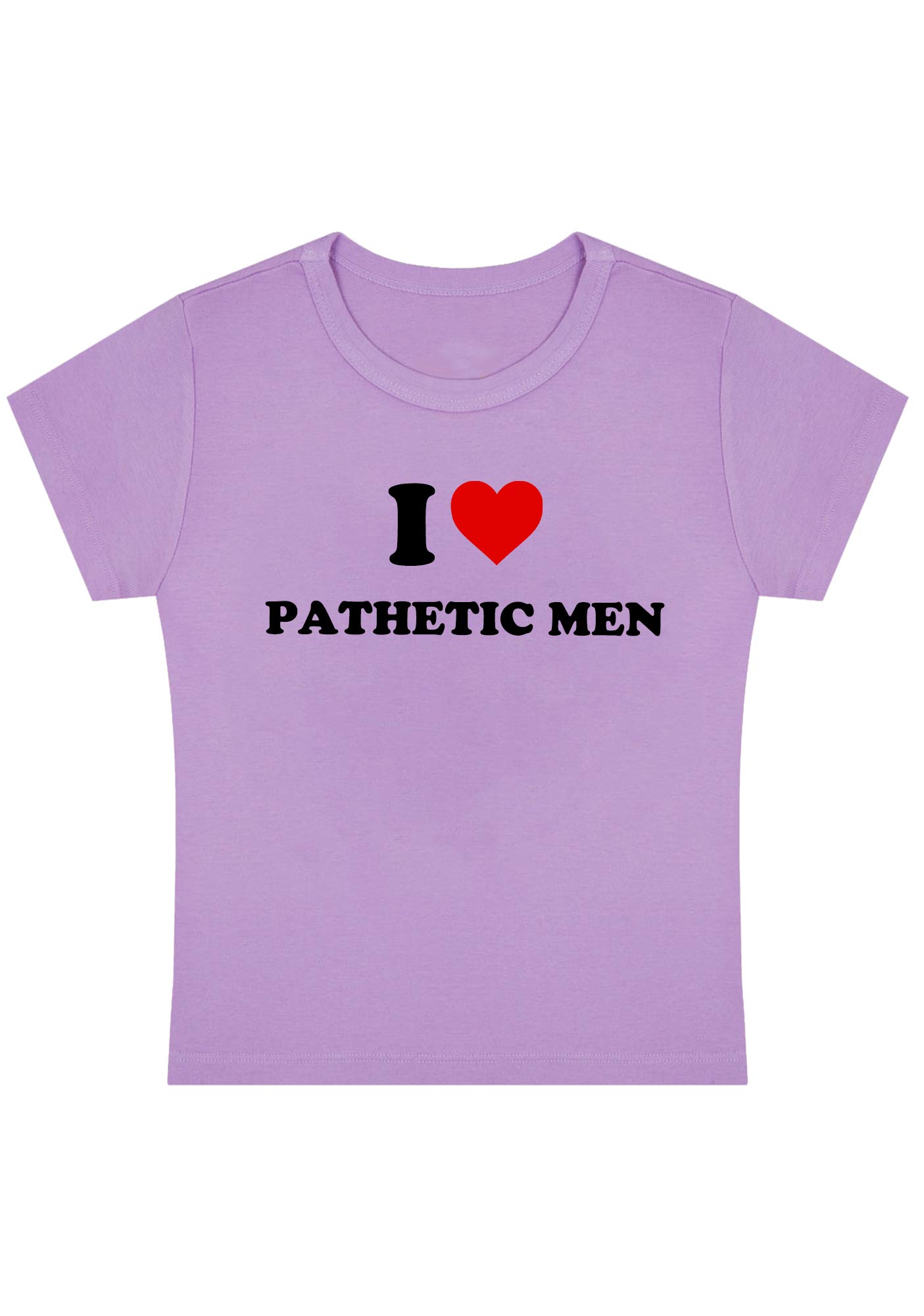 Curvy I Love Pathetic Men Baby Tee