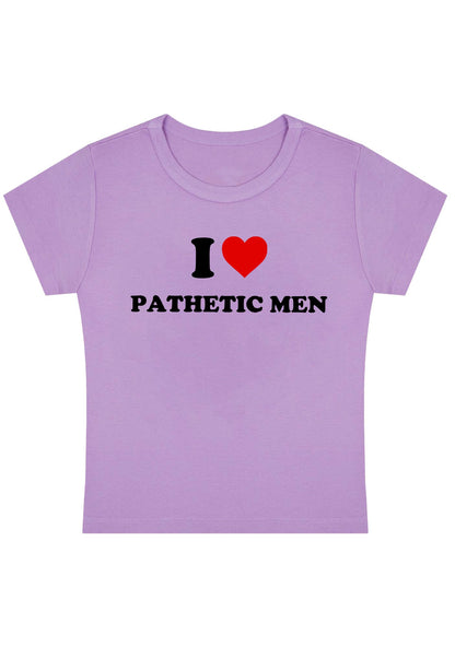 Curvy I Love Pathetic Men Baby Tee