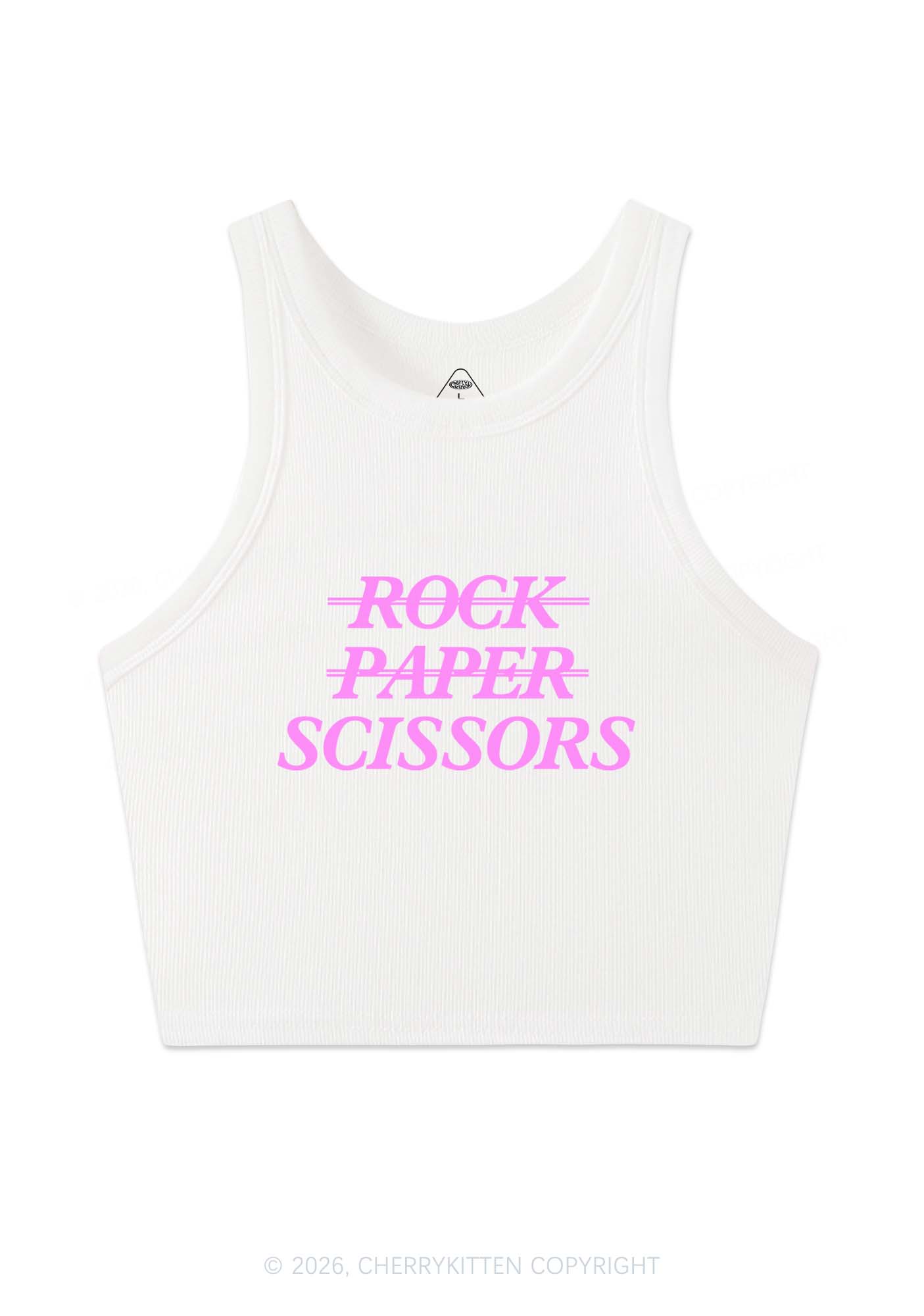 Rock Paper Scissors Pride Y2K Crop Tank Top Cherrykitten