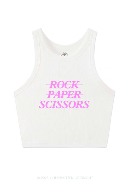 Rock Paper Scissors Pride Y2K Crop Tank Top Cherrykitten