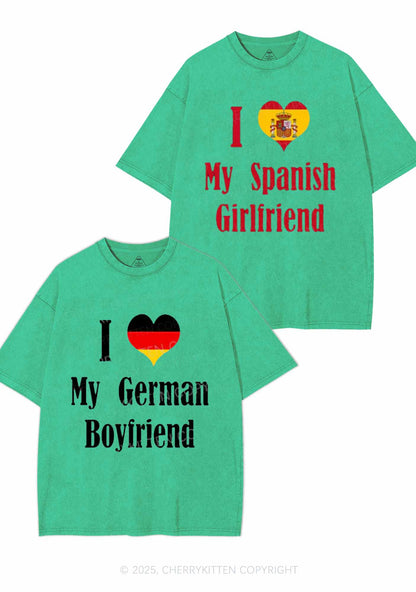 Custom Country Y2K Valentine's Day Washed Tee Cherrykitten