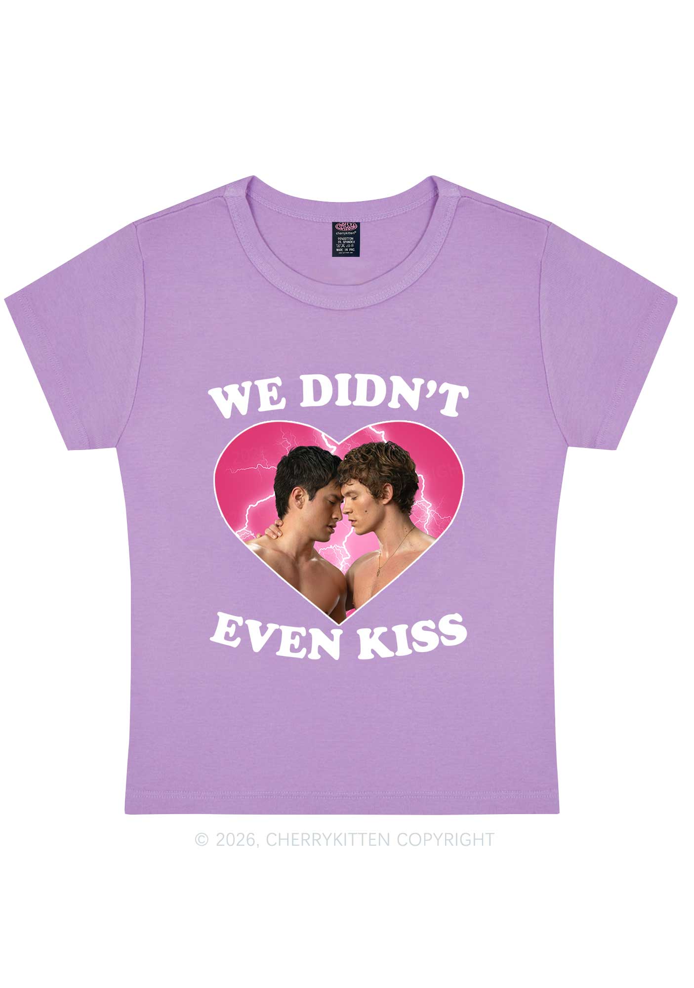 We Didnt Even Kiss Each Other HR Y2K Baby Tee Cherrykitten