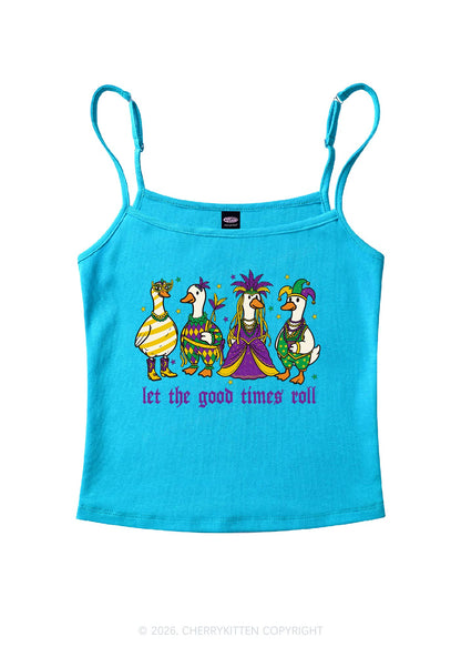Let The Good Times Roll Y2K Spaghetti Strap Cami Cherrykitten