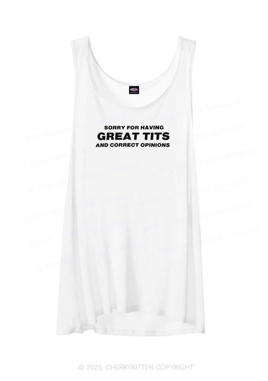 Sorry For Having Correct Opinions Y2K Sheer Boyfriend Tank Cherrykitten