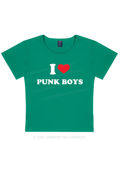 I Love Punk Boys Y2K Baby Tee Cherrykitten