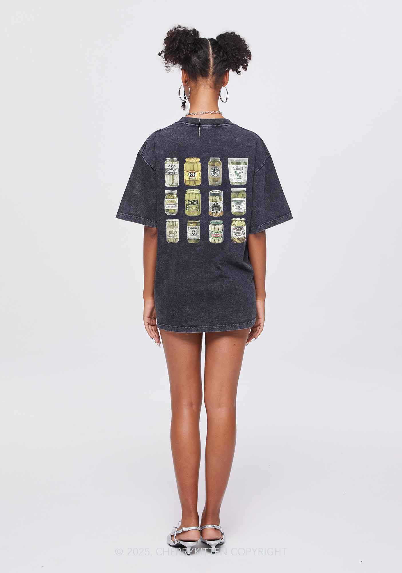 Pickle Slxt Two Sides Y2K Shirts Washed Tee Cherrykitten