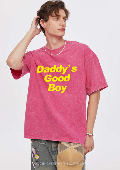 Daddys Good Boy Y2K Shirts Washed Tee Cherrykitten