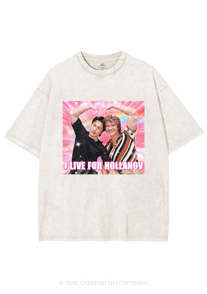 I Live For Hockey Duo HR Y2K Shirts Washed Tee Cherrykitten
