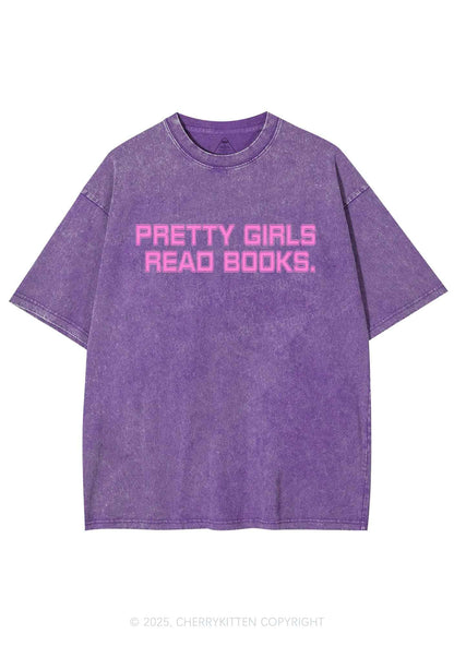 Pretty Girls Read Books Y2K Washed Tee Cherrykitten