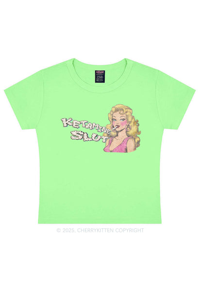 K Slxt Y2K Baby Tee Cherrykitten