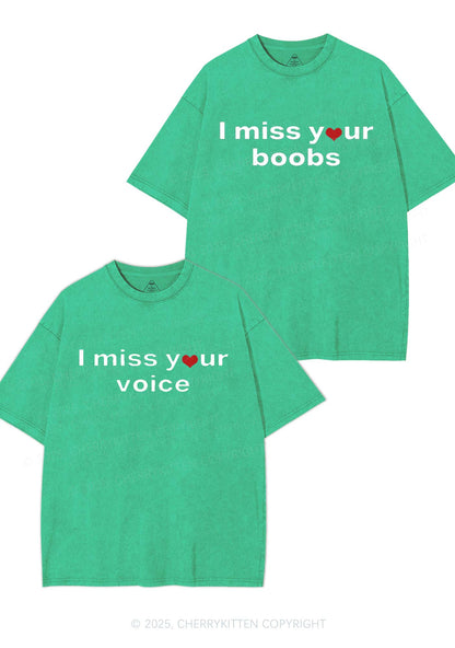 Miss Your Voice Bxxbs Y2K Valentine's Day Washed Tee Cherrykitten