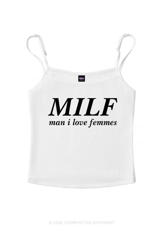 Man I Love Femme Pride Y2K Spaghetti Strap Cami Cherrykitten