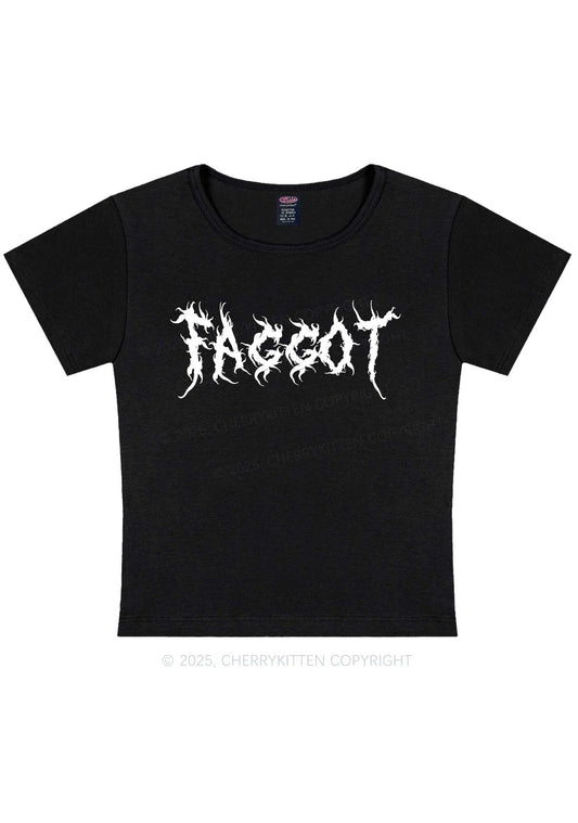 Punk Faggot Pride Y2K Baby Tee Cherrykitten