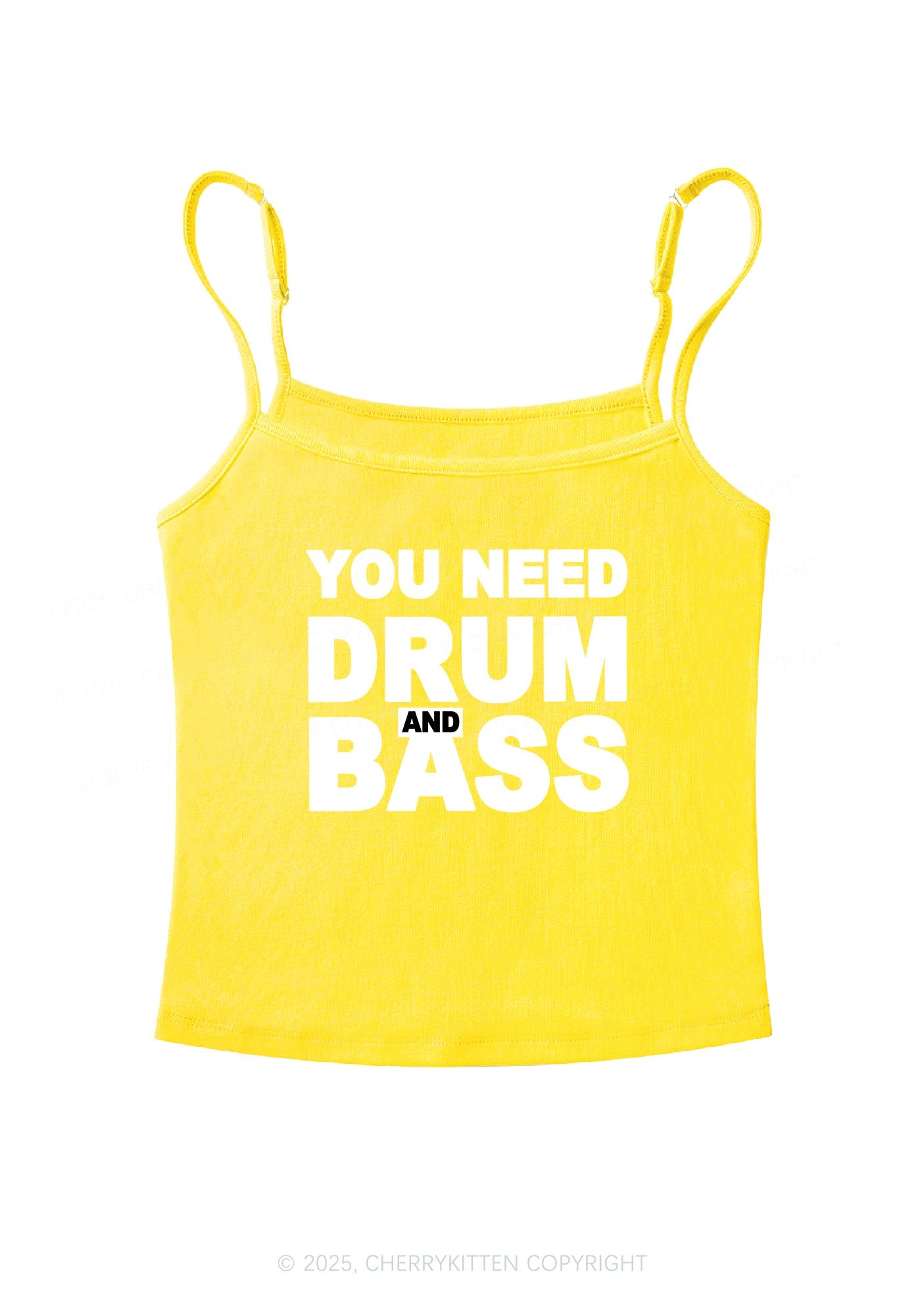 Need Drum And Bass Y2K Spaghetti Strap Cami Cherrykitten