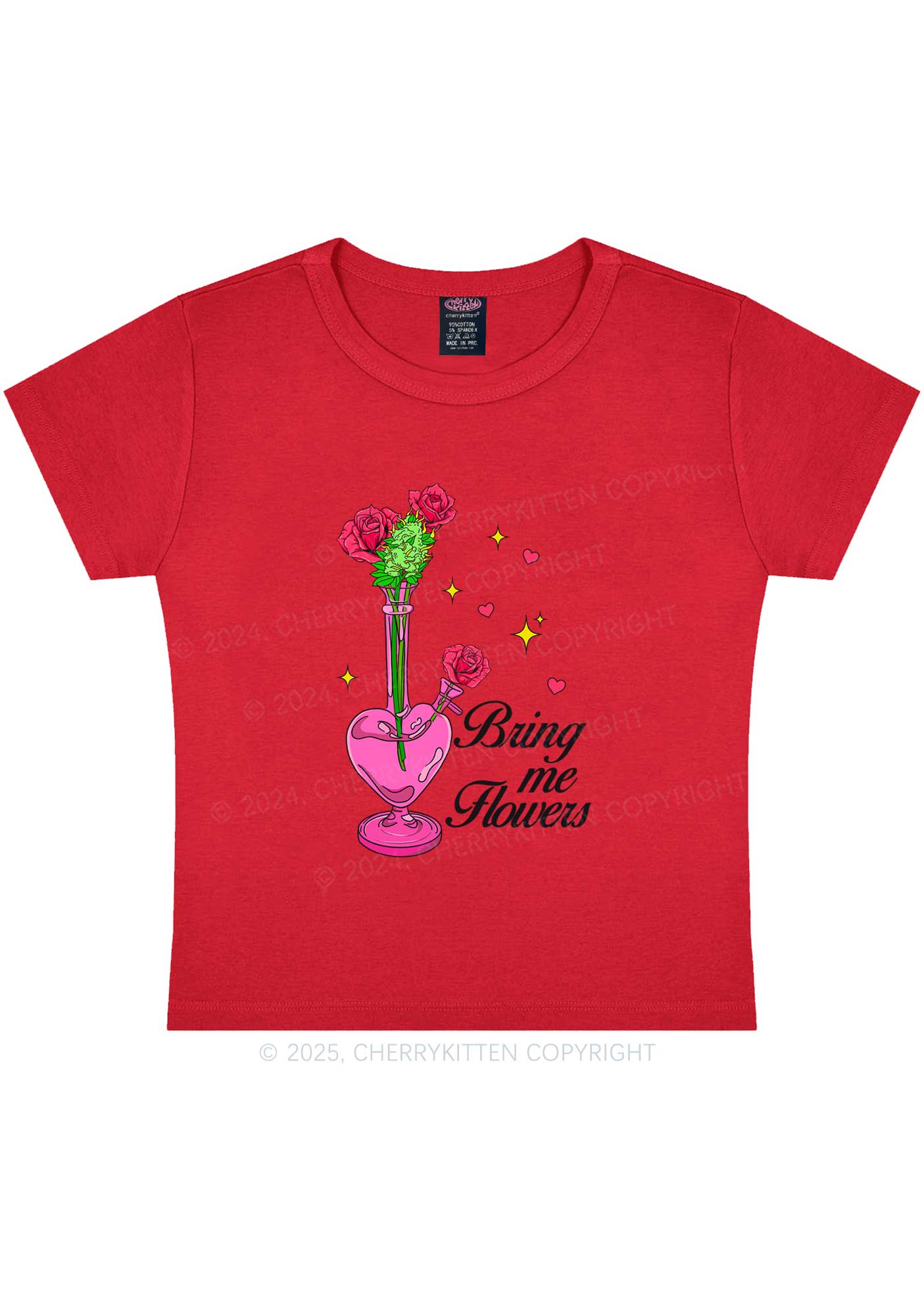 Bring Me Flowers Y2K Baby Tee Cherrykitten