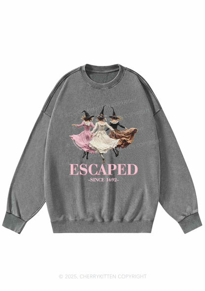 Halloween Escaped Skirts Witches Y2K Washed Sweatshirts Cherrykitten