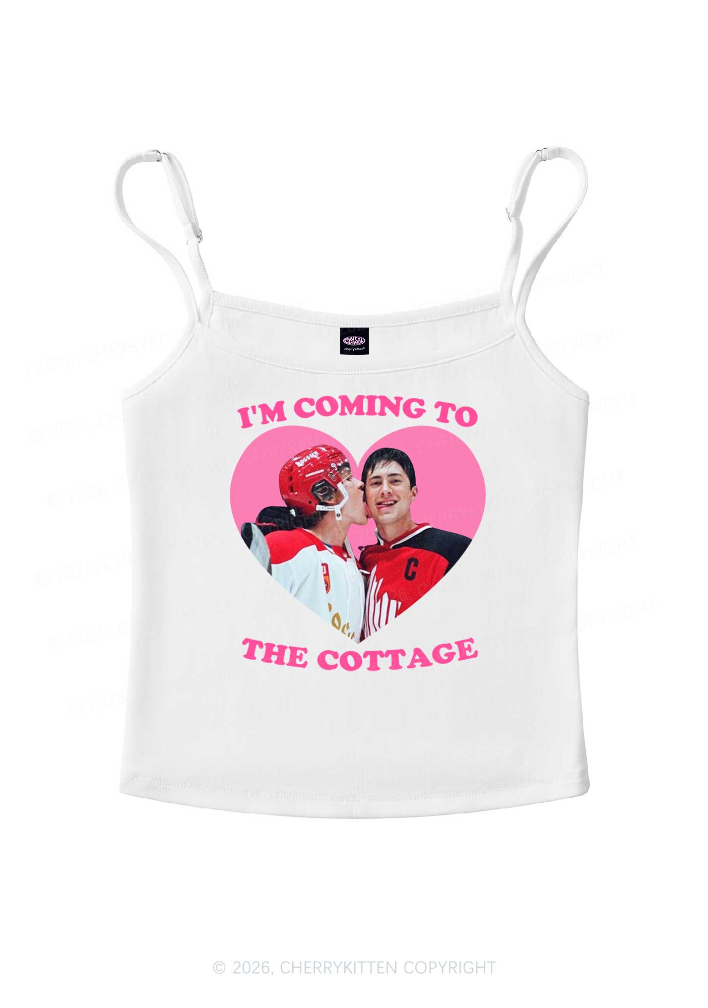 Coming To Cottage HR Y2K Spaghetti Strap Cami Cherrykitten