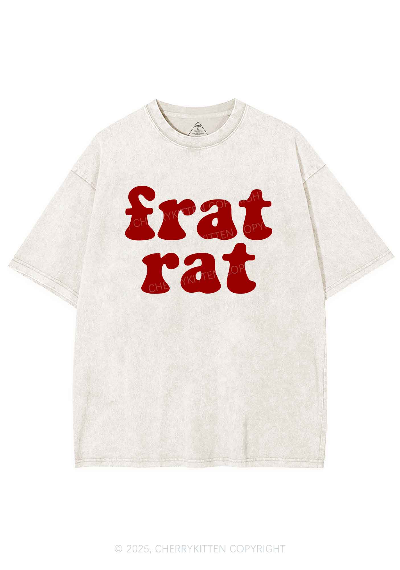 Frat Rat Y2K Shirts Washed Tee Cherrykitten