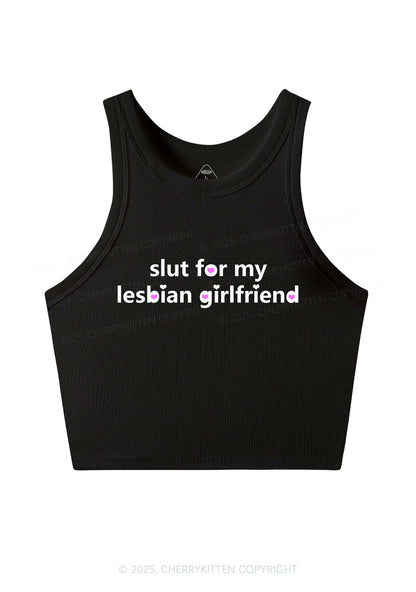 Slxt For My Lesbian Girlfriend Pride Y2K Crop Tank Top Cherrykitten