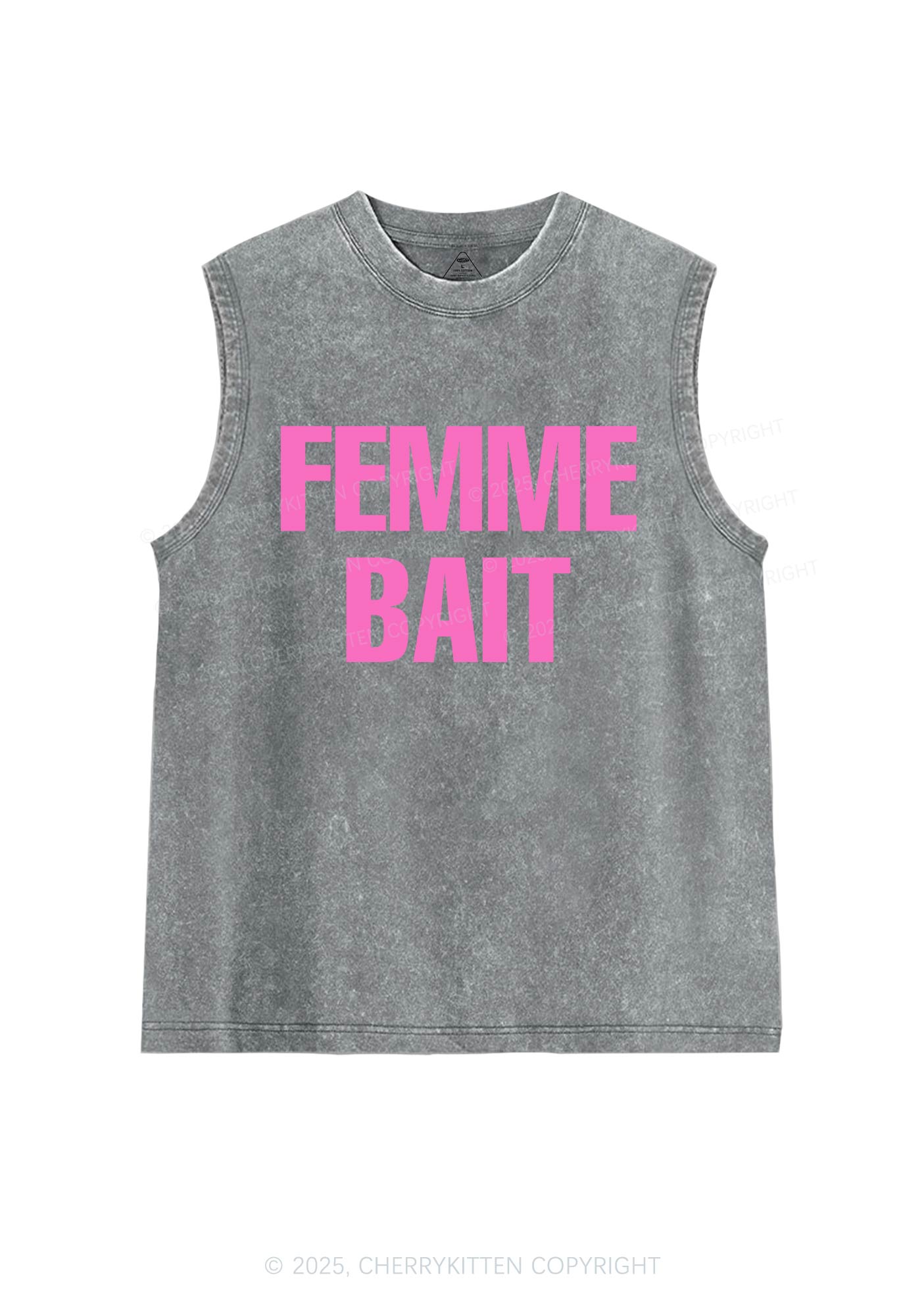 Femme Bait Pride Y2K Washed Muscle Tank Cherrykitten