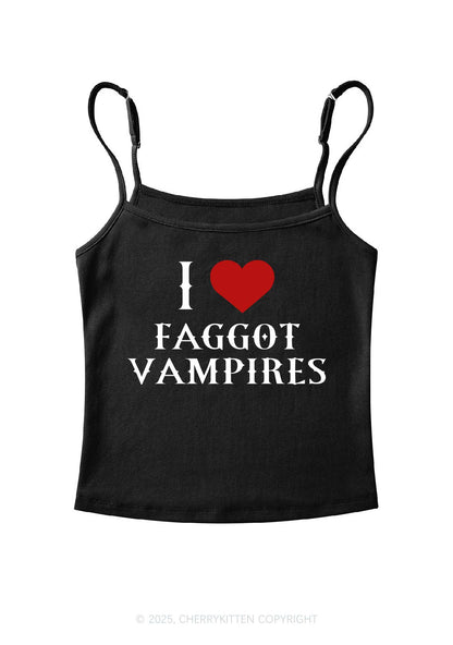 I Love Faggot Vampires Pride Y2K Spaghetti Strap Cami Cherrykitten