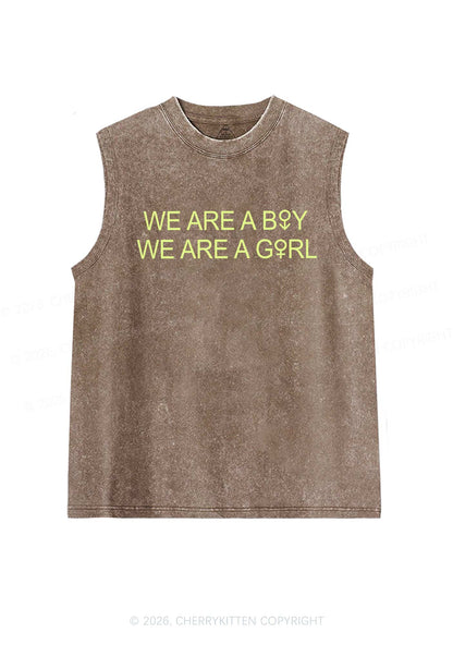 We Are A Boy Pride Y2K Washed Muscle Tank Cherrykitten