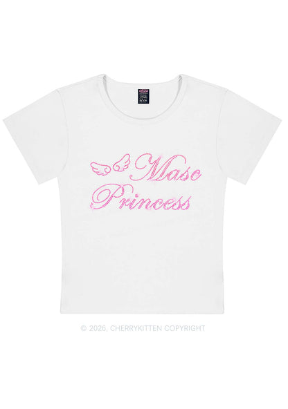 Rhinestone Masc Princess Pride Y2K Baby Tee Cherrykitten