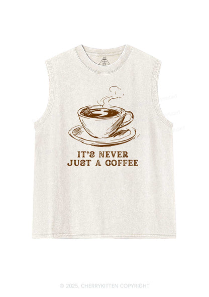 Its Never Just Coffee Pride Y2K Washed Muscle Tank Cherrykitten