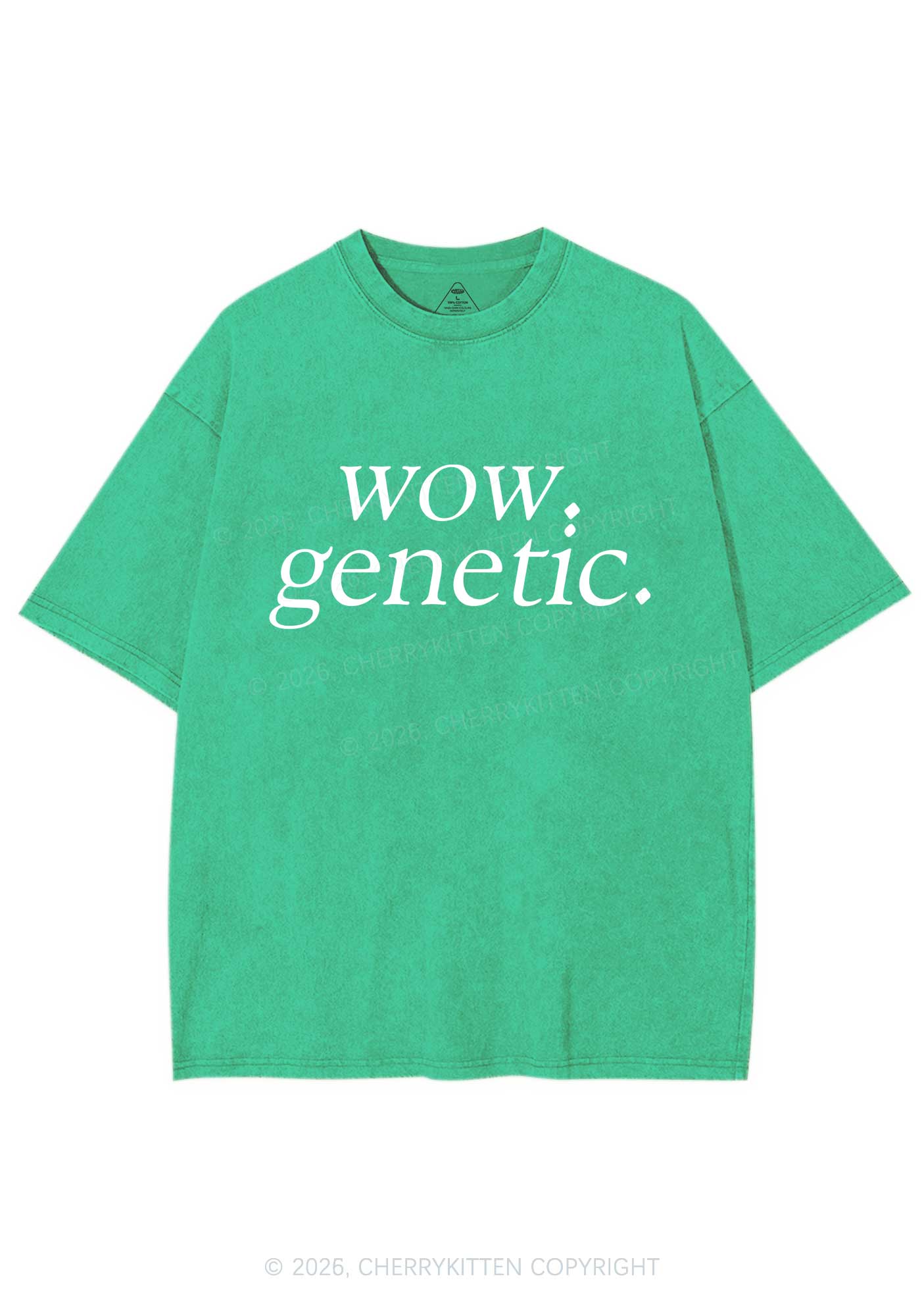 Wow Genetic HR Y2K Shirts Washed Tee Cherrykitten