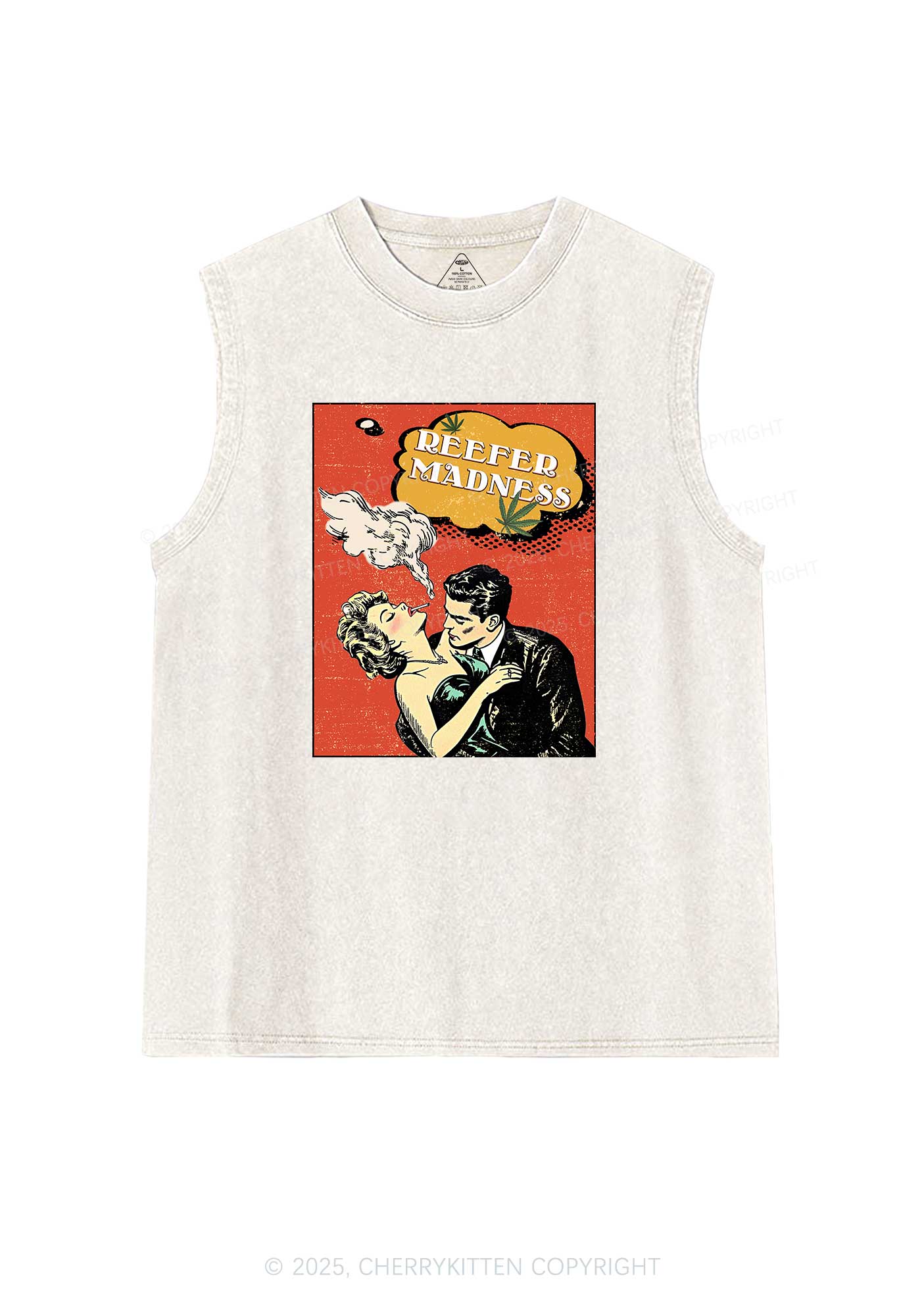 Smoke Madness Y2K Washed Muscle Tank Cherrykitten