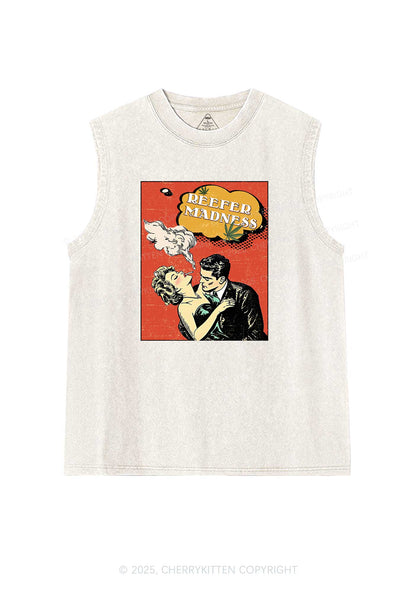 Smoke Madness Y2K Washed Muscle Tank Cherrykitten
