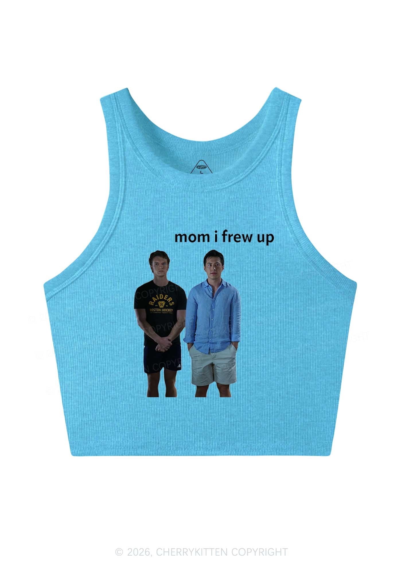 Mom I Frew Up HR Y2K Crop Tank Top Cherrykitten