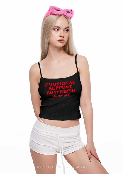 Emotional Support Boyfriend Valentine's Day Y2K Spaghetti Strap Cami Cherrykitten